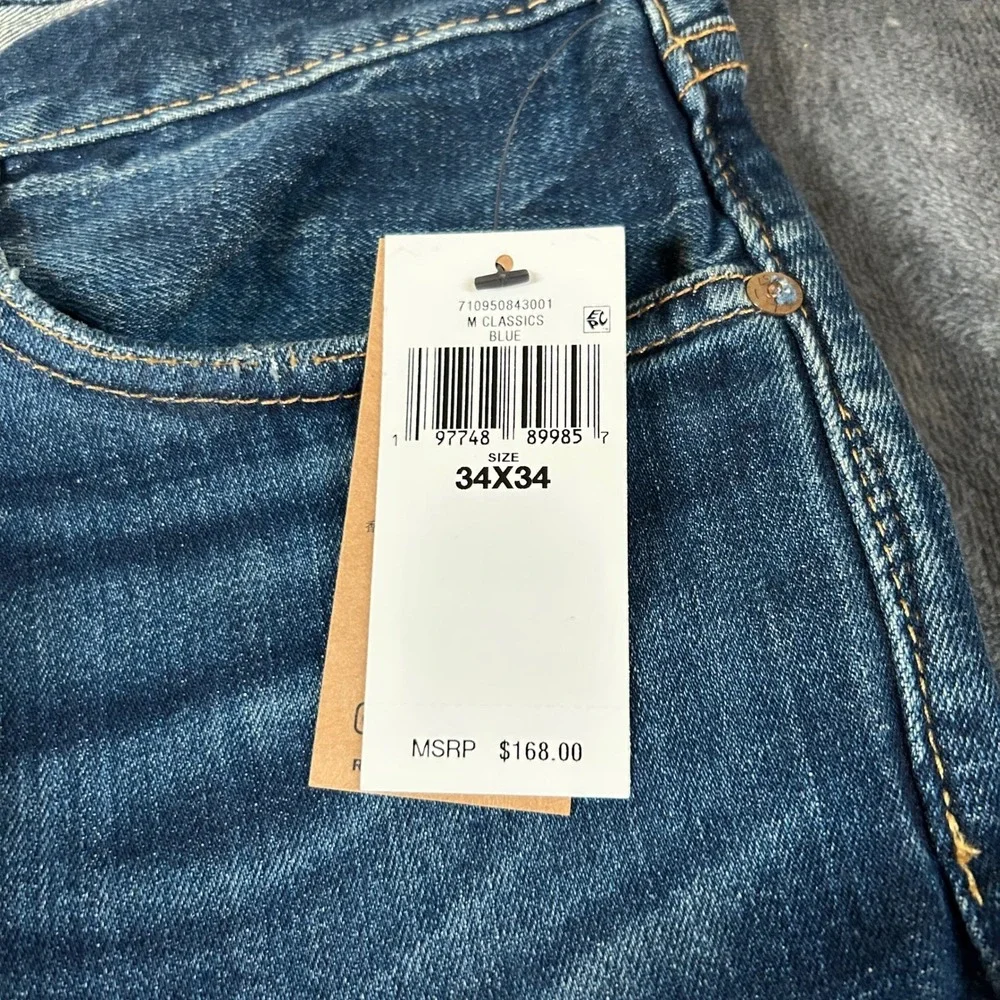 Polo Ralph Lauren Sullivan Slim Jeans Mens 34x34 Blue Distressed Paint Splatter